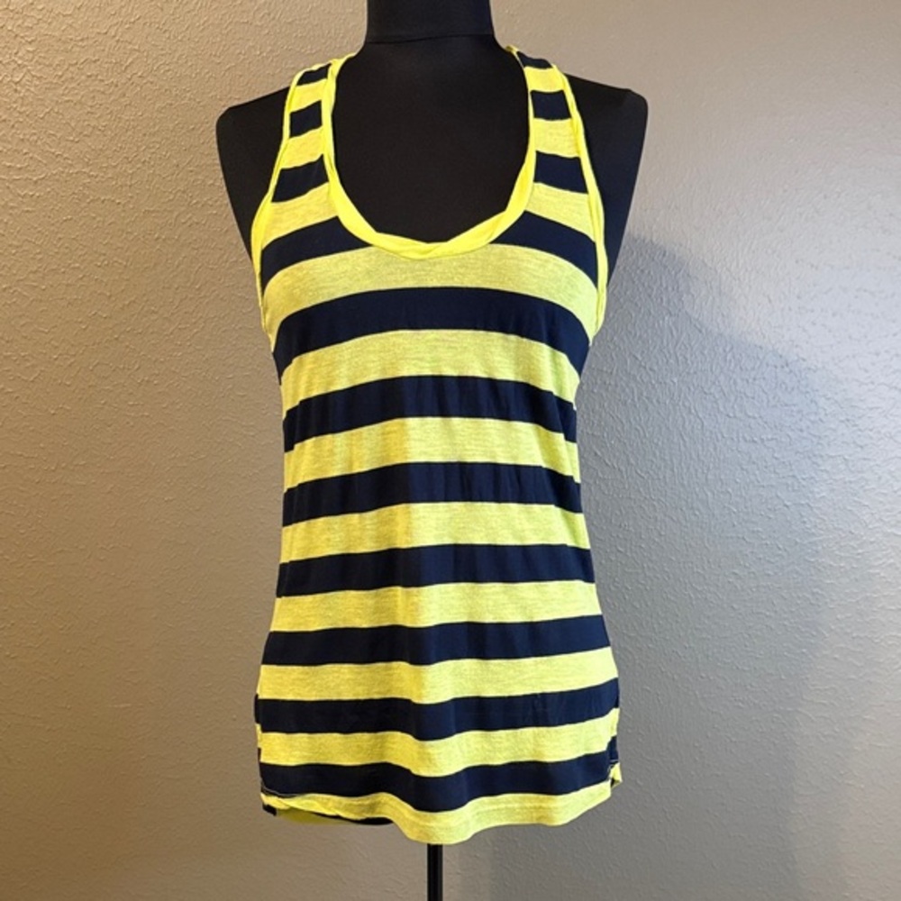 Splendid Yellow and Black Striped Tank Top